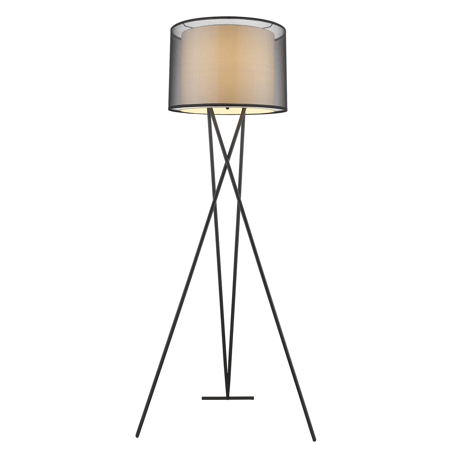 Triton 1-Light Floor Lamp Matte Black